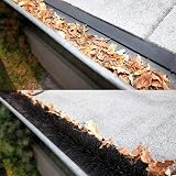 Hedgehog Gutter Brush Guard 100mm Black 4m Leaf Debris Blockage Prevention 24m view 6