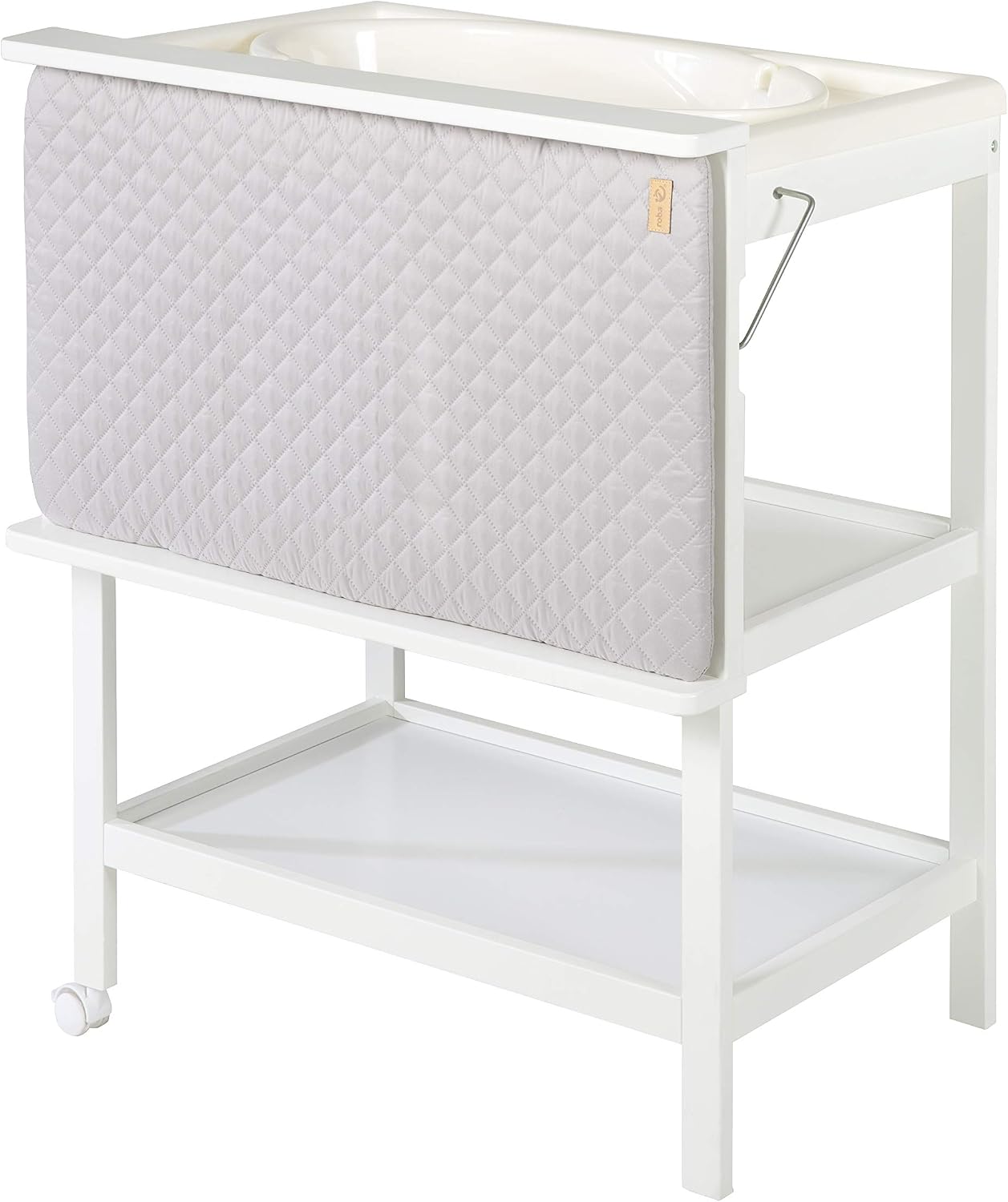 roba 212061WEV230 Bath Changing Combination with Changing Mat and Swivelling Changing Mat, White / Style Grey - Foldable - Image 3