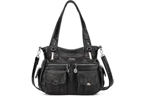 KL928 Purses and Handbags for Women Large Hobo Shoulder Bags Soft PU Leather Multi-Pocket Tote Bag