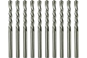 Drywall Cut Out Bit 1/4 Inch Guidepoint Rotary Router Tool Bit HSS Cutout Saw Bit Cut Bits for Gypsum Board-10Pcs