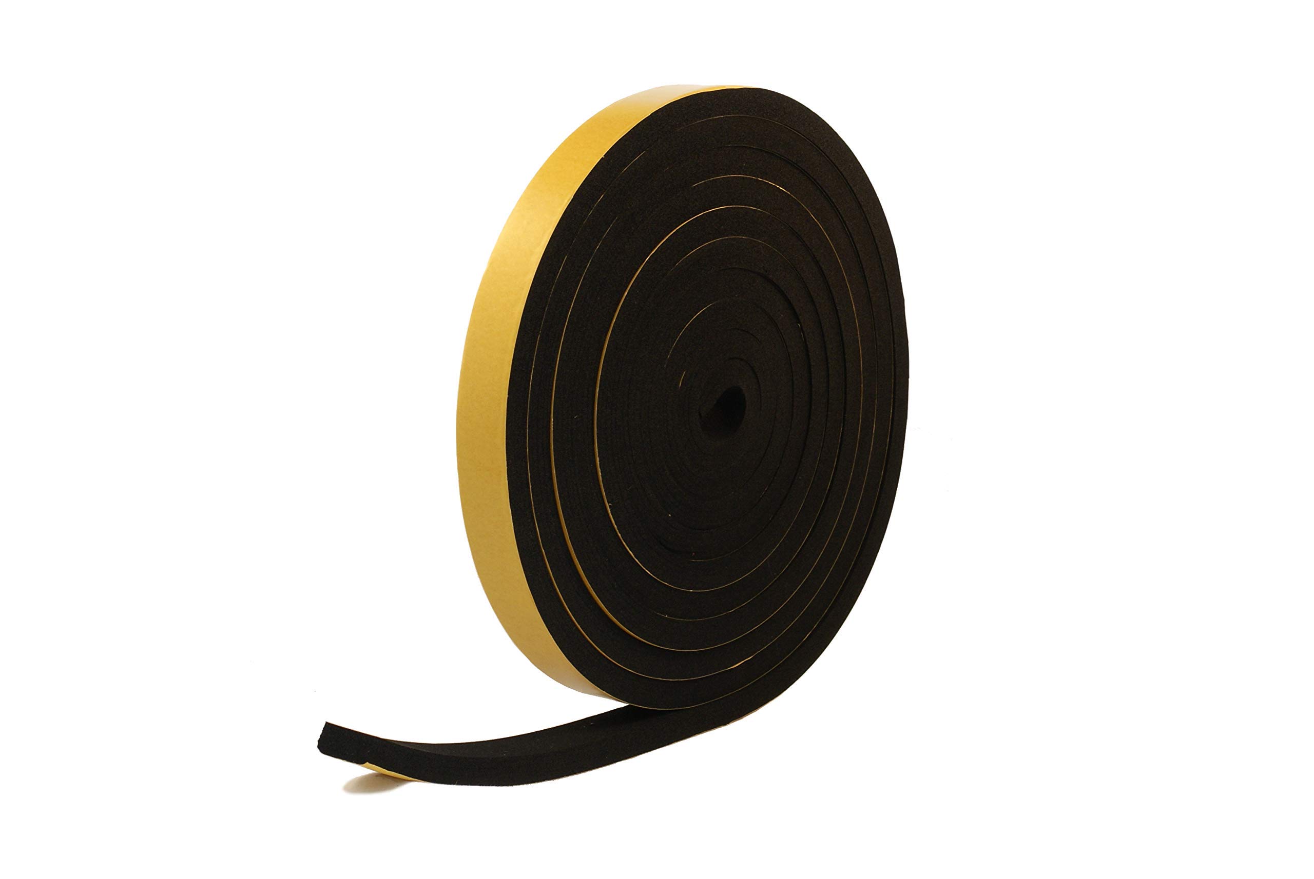 RS® Neoprene Rubber Self-Adhesive Sponge Strip 25mm Wide x 12mm Thick x 5m Long for Sealing, Weather Strip, Cushioning, Anti-Vibration, Anti-Slip, Gaskets & DIY