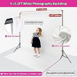 5 x 6.5Ft White Backdrop Photography Background for
