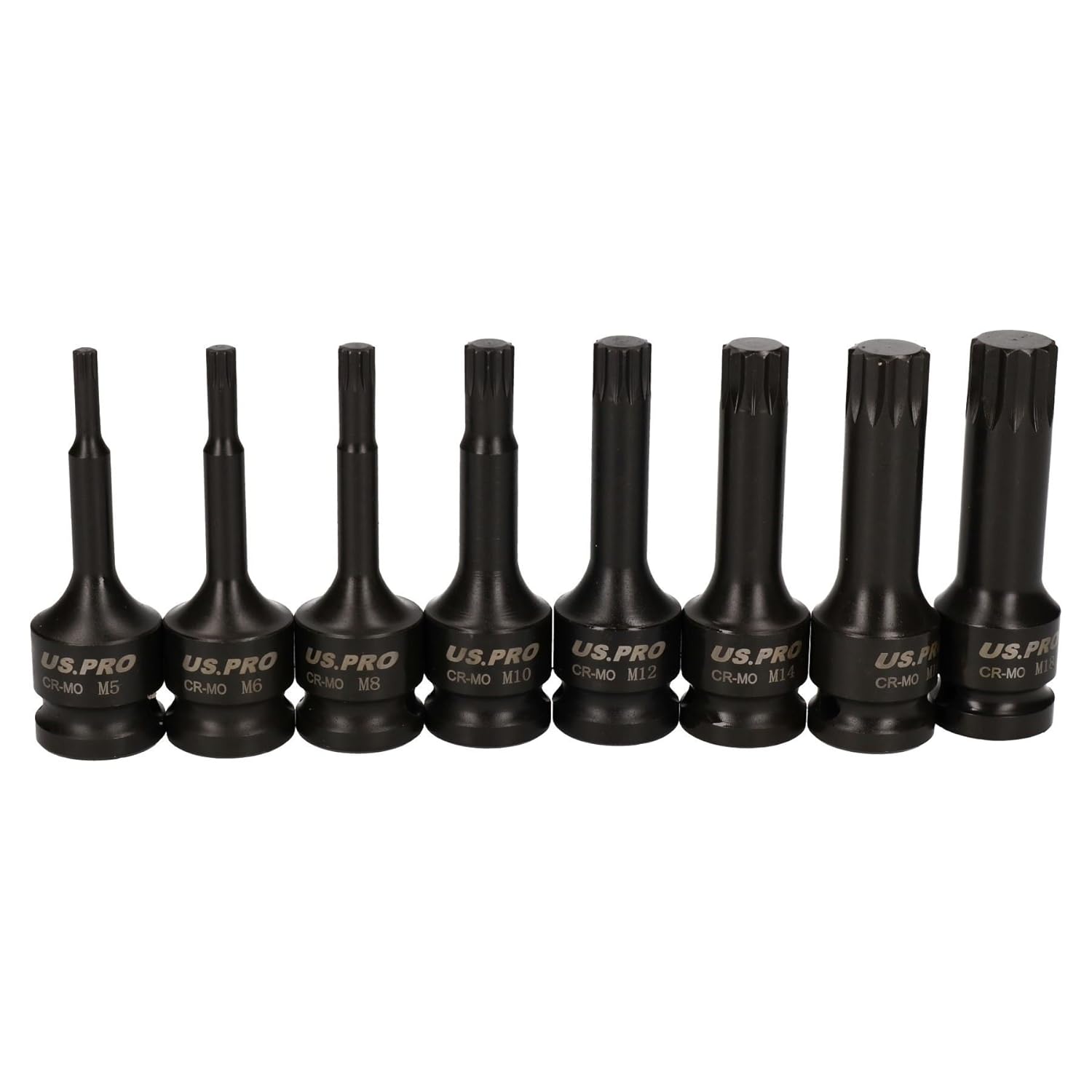 Automotive Triple Square Drive M18 8pc Deep Impact AT831 Spline Socket