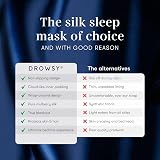 Drowsy Silk Sleep Mask Midnight Blue – Face-Hugging Cushioned Mulberry Silk view 2