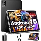 Android Tablet, Tablette Android 10 Inch Tablets, Octa-Core Tablet, 18GB(6+12) RAM+128GB ROM+1TB Expand, GPS, Widevine L1, 12