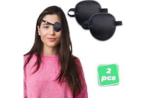GADGET BEYOND Eye Patch, Medical Eye Patch, for Left and Right eyes, Adjustable Soft Neoprene Patch Cover, Breathable, Lazy Eye patches for adults & kids, Training, Amblyopia, Surgery Recovery or Injury 2 Pcs Black