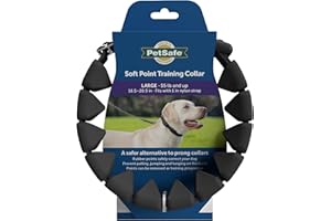 PetSafe Soft Point Training Collar, No Pull Training Collar for Dogs, Rubber Soft Points, Large, 1 in, Black