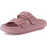 CUSHIONAIRE Women's Fame recovery cloud slide with +Comfort