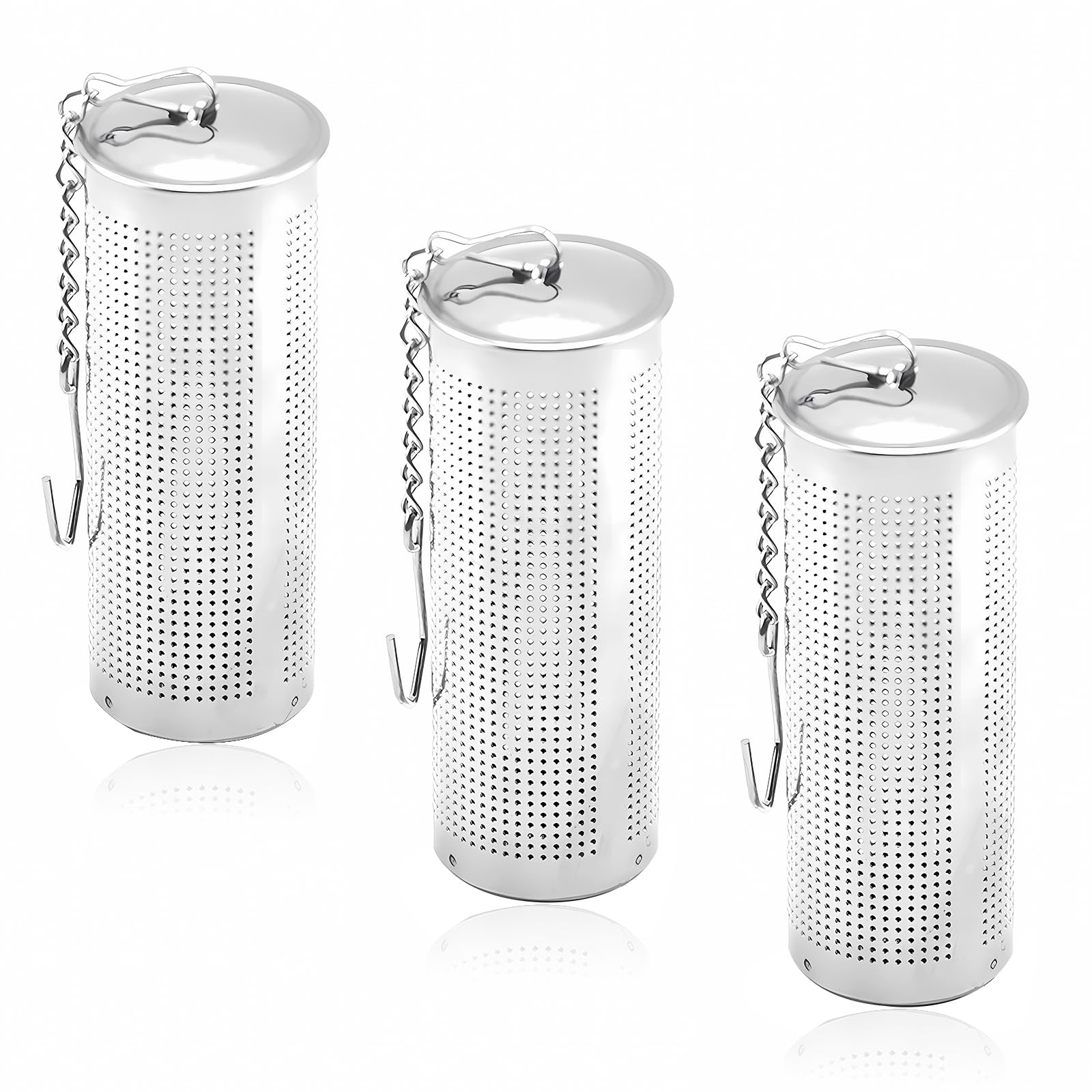 Tea Infuser for Loose Tea, 3Pcs Loose Tea Strainer Fine Mesh Tea Leaf Infuser Stainless Steel Tea Strainer Small Tea Sieve with Extended Chain Reusable Tea Diffusers for Loose Tea