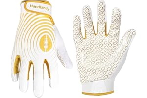 HANDLANDY Youth Football Gloves, Adult Football Gloves,Super Grip Football Glove Best Gift Boys,Girls