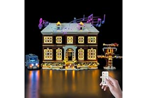 Nitemode LED Light Kit Compatible with Lego Home Alone House Set 21330 – Upgraded Window Lights with Remote Control & Built‑in Sound Module, Lighting Accessories for Ideas 21330 Display (Lights Only)