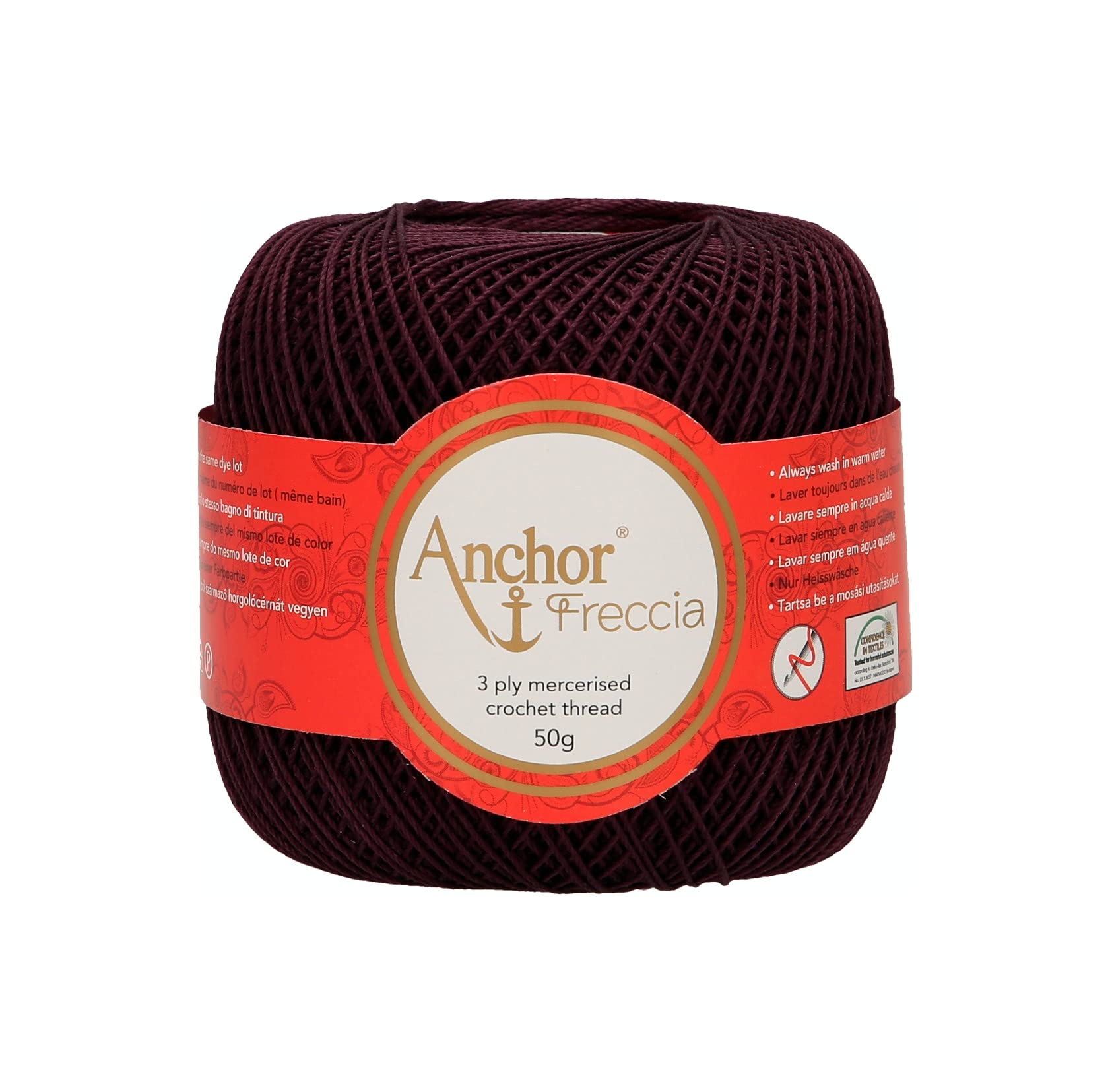 Anchor 4771016-00641 Crochet Yarn, 100% Cotton, 641, One Size, 88 g