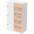 Half Letter Lined Paper, 3-Hole Punched, 500 Sheets/1,000 Pages, 100 GSM, Printer Paper Binder Refill, 5.5 in. x 8.5 in., fits in Half Letter 3-Ring Binders, Binder Refill Line Inserts (500-Sheet)