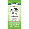 Nature's Truth Zinc with Vitamin C | 50mg | 120 Softgels | Non-GMO & Gluten Free Supplement