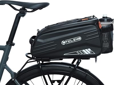 HOMPER Waterproof Bike Rack Pannier Bag 9L EVA Hard Shell Reflective Black