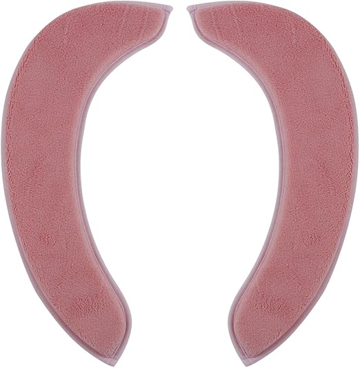 saounisi Adult Beige 3 Pack Warmer Soft Fuzzy Round Elongated Washable