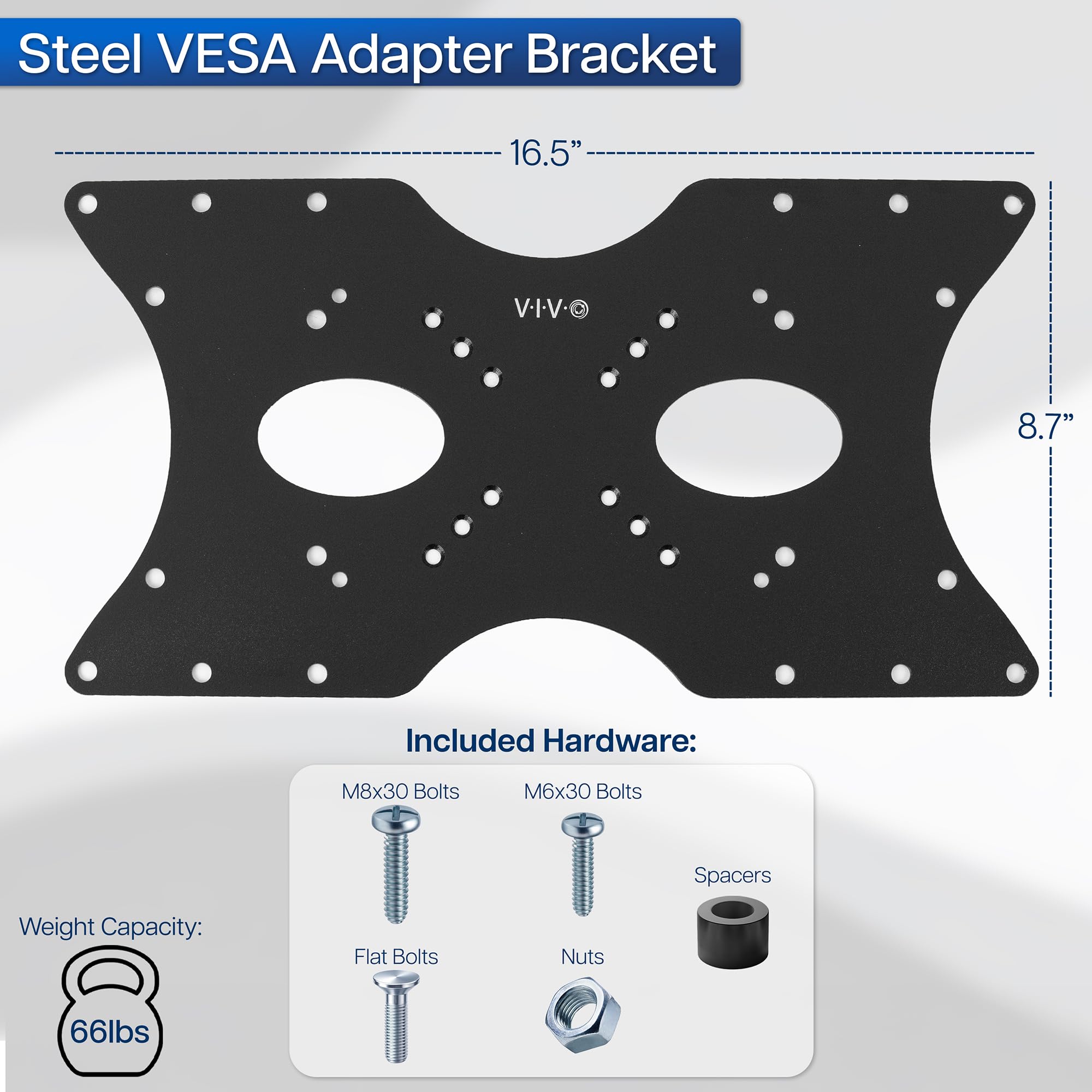 VIVO Steel VESA LCD LED TV Mount Adapter Plate Bracket for Screens 32