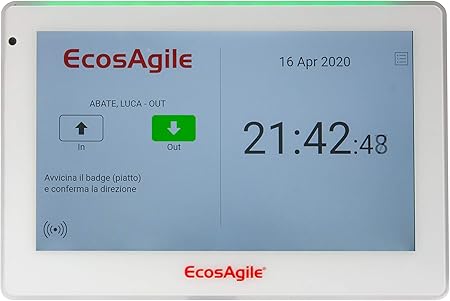 Timbracartellino Rilevazione Presenze Wi Fi 7 Pollici A Colori 5 Badge Nfc Inclusi Software Gestione Presenze Gratis Per Il Primo Anno Possibilita App Integrata Di Timbratura Mobile Geolocalizzata Amazon It Informatica