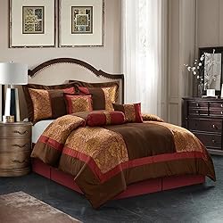Stratford Park Red/Brown Comforter Sets King