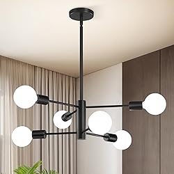 RUIYEY Modern Sputnik Chandeliers Light, 6-Light