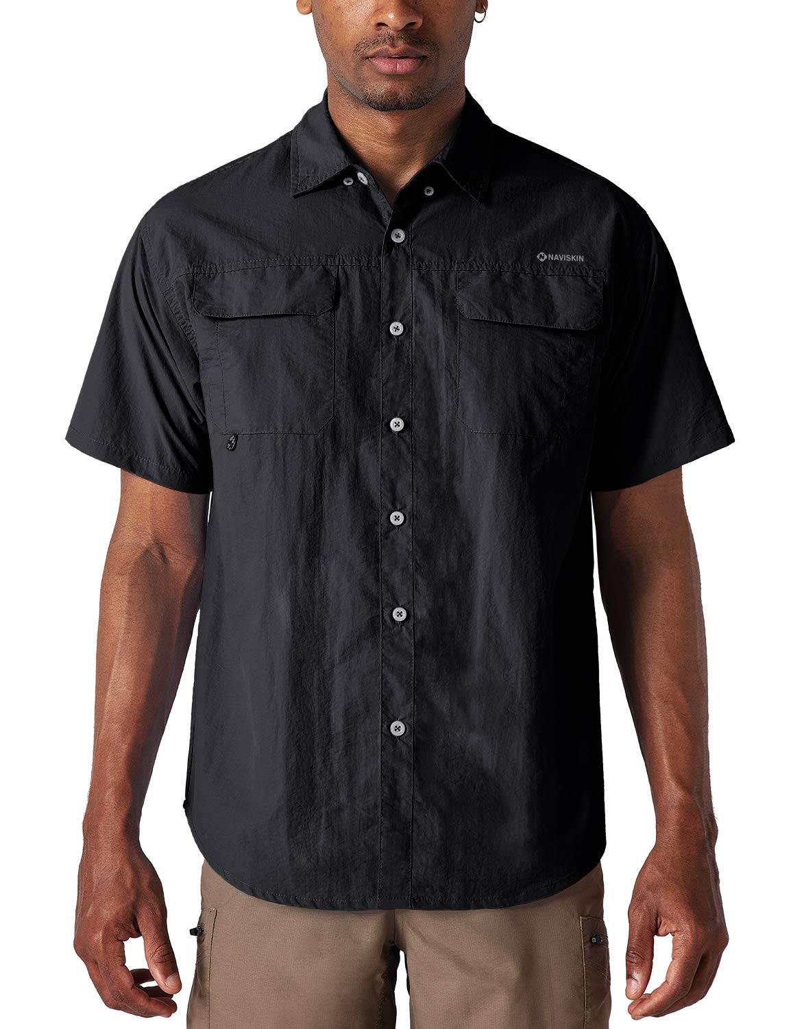 Naviskin Men's UPF 50+ Sun Protection Outdoor Long Sleeve Shirt Lightweight Quick-Dry Cooling Fishing Shirts