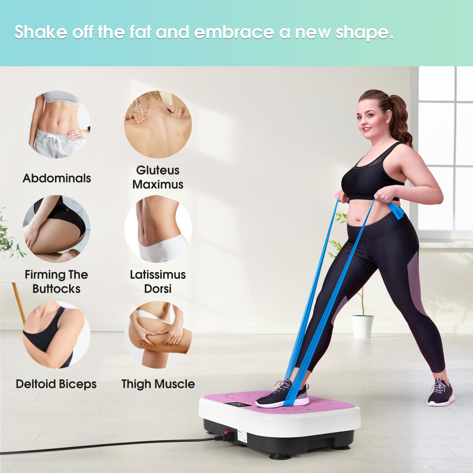 SoftGym Vibration Plate Exercise Machine for