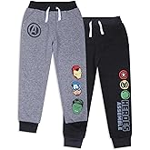 Marvel Avengers Hulk, Captain America and Iron Man Boys 2 Pack Pants for Toddler and Little Kids