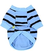 Zunea Small Dog Shirt Striped Love Heart Sequin Tee Blue M view 4