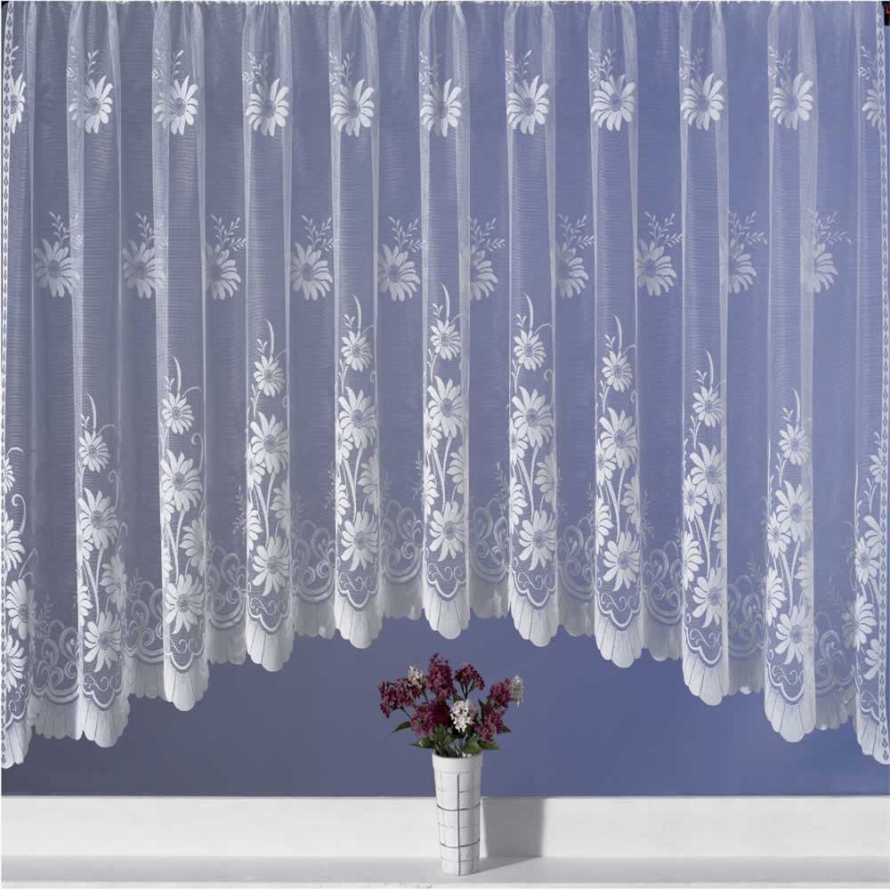 Petal White Jardiniere Net Curtain 150x54: Amazon.co.uk: Kitchen & Home