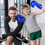 Grosee Kids Boxing Gloves 6oz 8oz Blue Youth Training Sparring MMA Muay Thai view 8