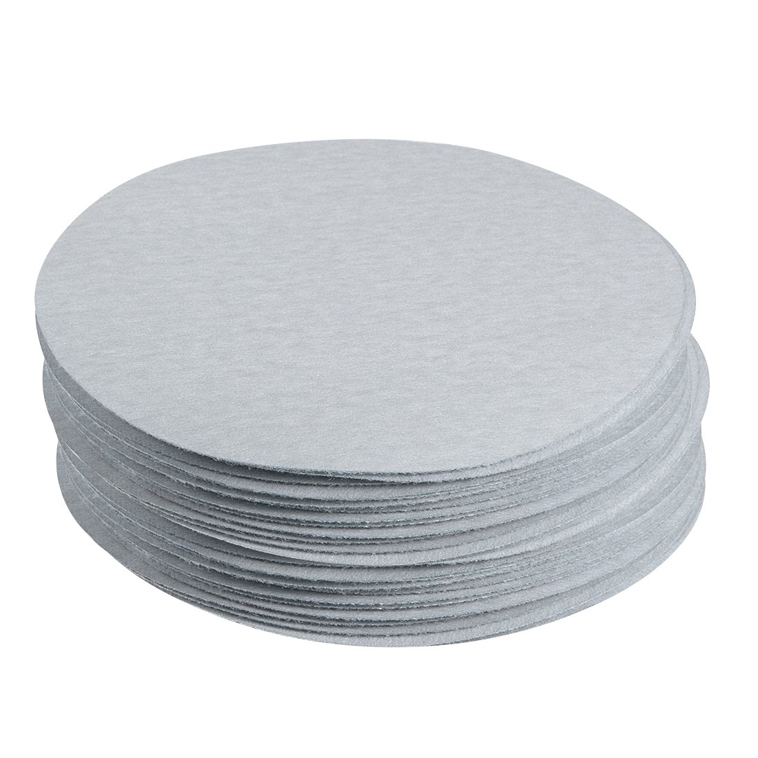 Sourcingmap 50 Pcs 5-Inch Aluminum Oxide White Dry Hook and Loop Sanding Discs Flocking Sandpaper 800 Grit