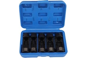 Cryfokt Strut Nut Socket, 18mm 19mm 21mm 22mm 24mm 12 Point Standard 1/2in Drive Suspension Strut Spreader Tool, CR MO for Ea