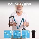 Rehand Foldable Quad Walking Cane Black Adjustable Height 78-96 cm view 6