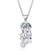TALYKONG Jellyfish Necklace Ocean Necklace Jewelry Gifts for Women