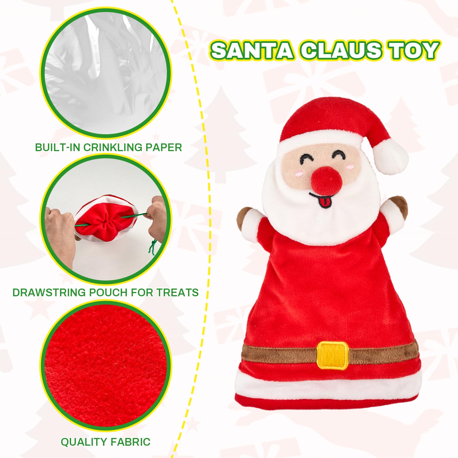 Arblina Christmas Dog Toys, Dog Xmas Gifts Set 6-pack for Small/Large Dogs, Interactive Dog Toys Including Squeaky Toy, Rope Toy, Rubber Puppy Ball, Plush Toy, Xmas Presents for Dogs