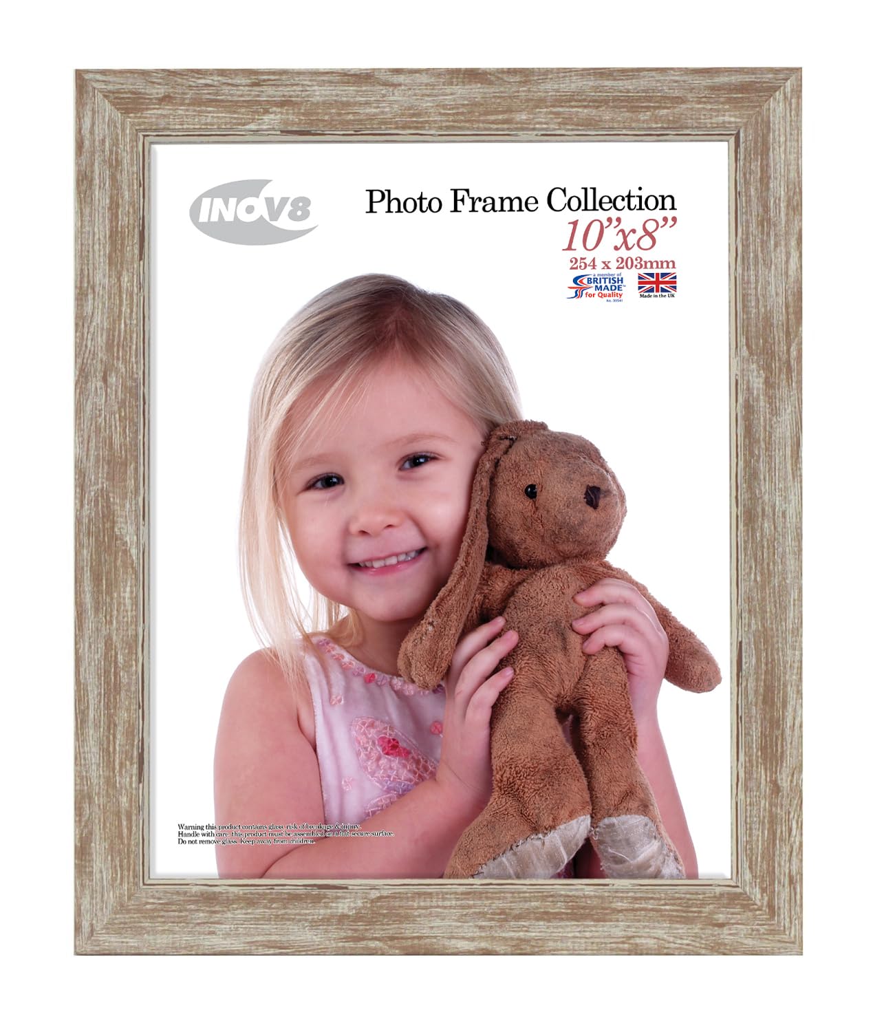 Inov8 Framing PFES-SWWA-108 Frame, Wood, Washed Walnut, 10x8 Inch