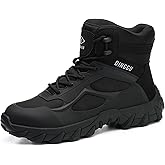 DINGGU Mens Work Boots Comfortable Steel Toe Boots for Men Safety Composite Toe Industrial & Construction Boots