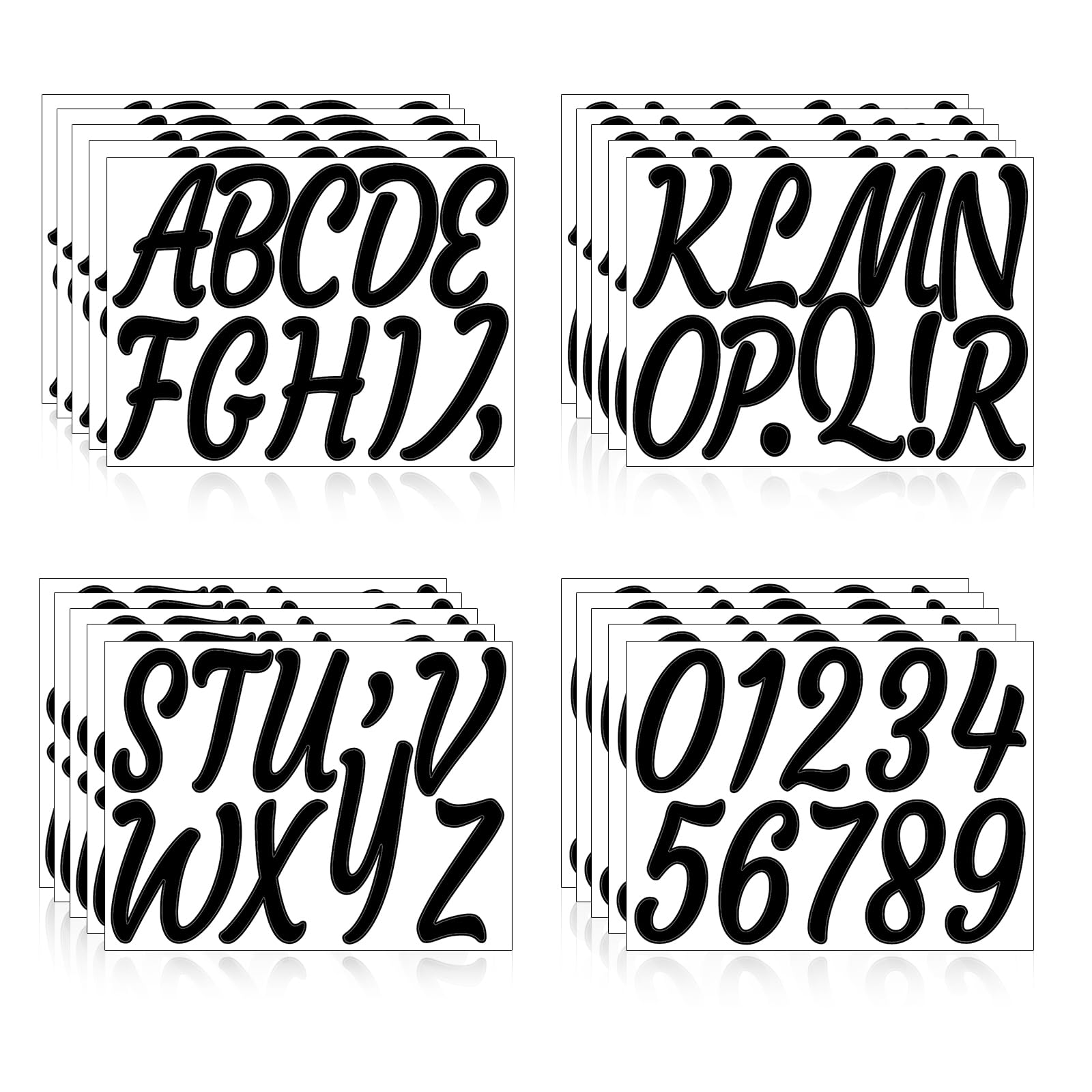 Llewyn 200 Pieces 20 Sheets Letter Stickers,Self