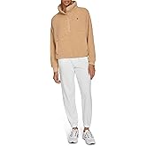 Tommy Hilfiger Women's Half Zip Faux Sherpa Pullover Sweatshirt