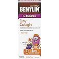 BENYLIN Children's Dry Cough Syrup, Relieves Dry Cough, 100mL, Grape Flavour, Alcohol Free, For ages 6-11yrs