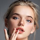 WUIOS Moon Stars Face Gems Jewels Stick Women Hair Face Diamonds Rhinestones view 2