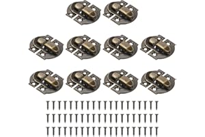 PATIKIL Small Metal Box Toggle Latch, 10 Pack Vintage Hasp Latch Lock Buckle Hardware with Mounting Screw for Wood Jewelry Ca