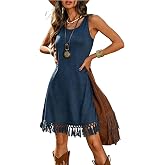 Verdusa Women's Western Fringe Dress Cowgirl Sleeveless Summer Rodeo Dress | Western Outfits, Cowgirl Dress, Country Concert Outfit, Fringe Dress