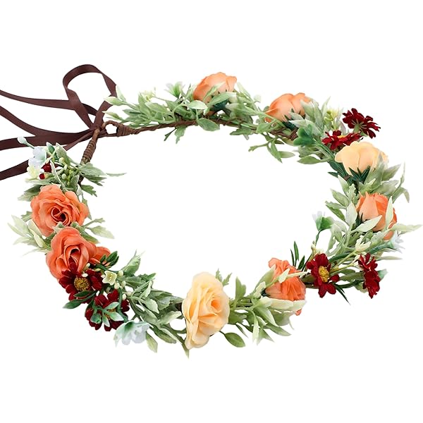 花冠 Amazon.com : Vividsun Adjustable Flower Crown Floral