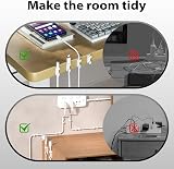 RYCHUI 60Pcs White Cable Clips Self-Adhesive Wire Holder Mount Round Plastic view 6