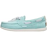 HEYDUDE Women's Harbor Breeze Lo Washed Twill Classic Boat Shoe | Lightweight Slip-On Loafer