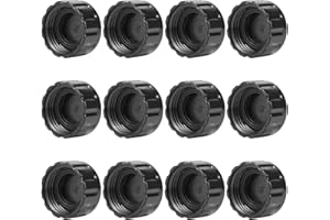 Sanpaint 12 Pieces Garden Hose End Caps with Washers, PVC Spigot Cap, 3/4" Female End Cap
