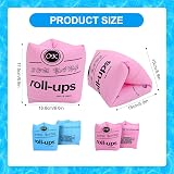 Gukasxi 4 Pack Inflatable Swim Armbands Kids Adults Pink Blue PVC Safety Floats view 2