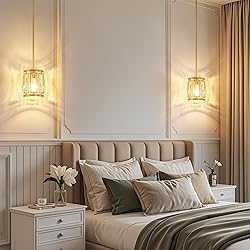 3 Pack Pendant Light Fixtures Modern Crystal Mini