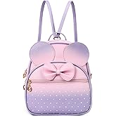 KL928 Girls Mini Backpack Bowknot Polka Dot Cute Daypacks Convertible Shoulder Bag Purse for Women